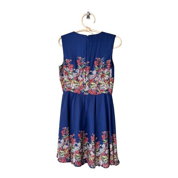 Maison Jules  Floral Print Sleeveless Casual Dress 71087MJ Blue combo Small - Picture 12 of 15